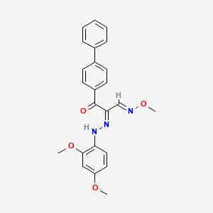3-[1,1'-biphenyl]-4-yl-2-[2-(2,4-dimethoxyphenyl)hydrazono]-3-oxopropanal O-methyloxime - 338965-29-0