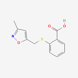2-{[(3-Methyl-1,2-oxazol-5-yl)methyl]sulfanyl}benzoic acid - 873208-64-1