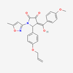 5-(4-(allyloxy)phenyl)-3-hydroxy-4-(4-methoxybenzoyl)-1-(5-methylisoxazol-3-yl)-1H-pyrrol-2(5H)-one - 618876-33-8