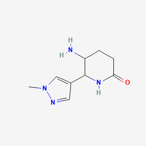 5-amino-6-(1-methyl-1H-pyrazol-4-yl)piperidin-2-one - 1334147-74-8