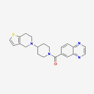 (4-(6,7-dihydrothieno[3,2-c]pyridin-5(4H)-yl)piperidin-1-yl)(quinoxalin-6-yl)methanone - 1904333-45-4
