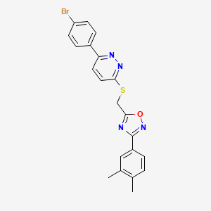 3-(4-bromophenyl)-6-({[3-(3,4-dimethylphenyl)-1,2,4-oxadiazol-5-yl]methyl}sulfanyl)pyridazine - 1114915-18-2