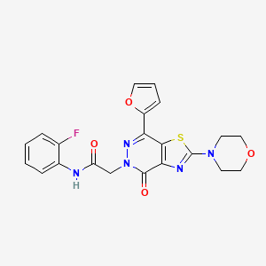 N-(2-fluorophenyl)-2-(7-(furan-2-yl)-2-morpholino-4-oxothiazolo[4,5-d]pyridazin-5(4H)-yl)acetamide - 1021045-42-0