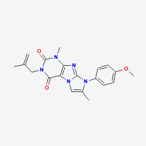 8-(4-methoxyphenyl)-1,7-dimethyl-3-(2-methylallyl)-1H-imidazo[2,1-f]purine-2,4(3H,8H)-dione - 900287-11-8