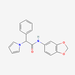 N-(1,3-Benzodioxol-5-yl)-2-phenyl-2-pyrrol-1-ylacetamide - 1286695-50-8