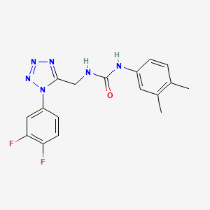 1-((1-(3,4-difluorophenyl)-1H-tetrazol-5-yl)methyl)-3-(3,4-dimethylphenyl)urea - 941923-17-7
