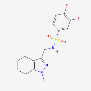 3,4-difluoro-N-((1-methyl-4,5,6,7-tetrahydro-1H-indazol-3-yl)methyl)benzenesulfonamide - 1448078-46-3