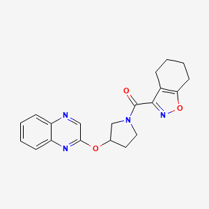 2-{[1-(4,5,6,7-Tetrahydro-1,2-benzoxazole-3-carbonyl)pyrrolidin-3-yl]oxy}quinoxaline - 2097930-40-8