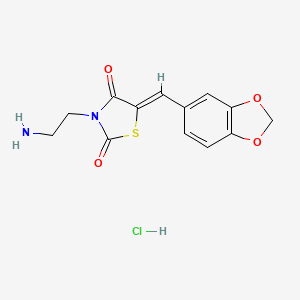 (5Z)-3-(2-aminoethyl)-5-(1,3-benzodioxol-5-ylmethylene)-1,3-thiazolidine-2,4-dione hydrochloride - 1094609-08-1