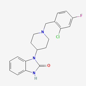 1-{1-[(2-chloro-4-fluorophenyl)methyl]piperidin-4-yl}-2,3-dihydro-1H-1,3-benzodiazol-2-one - 909682-49-1