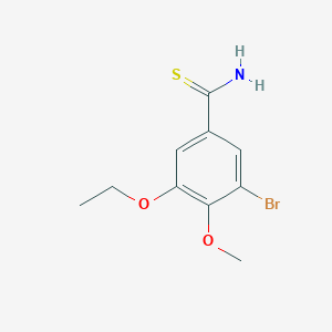 3-Bromo-5-ethoxy-4-methoxybenzene-1-carbothioamide - 938280-27-4