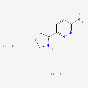 6-(Pyrrolidin-2-yl)pyridazin-3-amine dihydrochloride - 1989671-76-2
