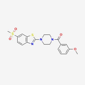 (3-Methoxyphenyl)(4-(6-(methylsulfonyl)benzo[d]thiazol-2-yl)piperazin-1-yl)methanone - 941918-71-4