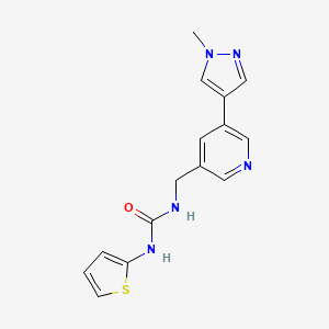 1-((5-(1-methyl-1H-pyrazol-4-yl)pyridin-3-yl)methyl)-3-(thiophen-2-yl)urea - 2309310-31-2