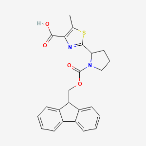 2-(1-(((9H-Fluoren-9-yl)methoxy)carbonyl)pyrrolidin-2-yl)-5-methylthiazole-4-carboxylic acid - 2137828-83-0