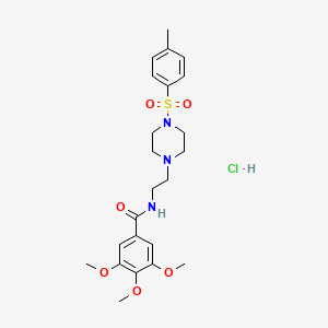 3,4,5-trimethoxy-N-(2-(4-tosylpiperazin-1-yl)ethyl)benzamide hydrochloride - 60779-42-2