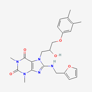 7-(3-(3,4-dimethylphenoxy)-2-hydroxypropyl)-8-((furan-2-ylmethyl)amino)-1,3-dimethyl-1H-purine-2,6(3H,7H)-dione - 923673-60-3