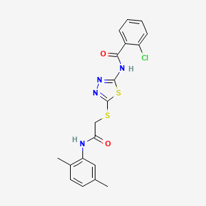 2-chloro-N-(5-((2-((2,5-dimethylphenyl)amino)-2-oxoethyl)thio)-1,3,4-thiadiazol-2-yl)benzamide - 392295-04-4