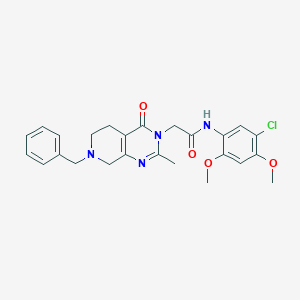 2-{7-benzyl-2-methyl-4-oxo-3H,4H,5H,6H,7H,8H-pyrido[3,4-d]pyrimidin-3-yl}-N-(5-chloro-2,4-dimethoxyphenyl)acetamide - 1189681-78-4
