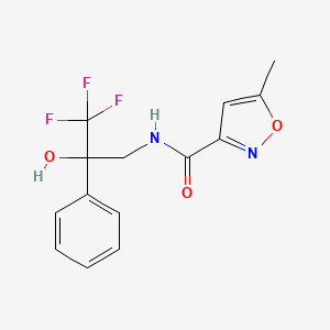 5-methyl-N-(3,3,3-trifluoro-2-hydroxy-2-phenylpropyl)-1,2-oxazole-3-carboxamide - 1351586-80-5