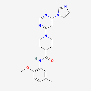 1-(6-(1H-imidazol-1-yl)pyrimidin-4-yl)-N-(2-methoxy-5-methylphenyl)piperidine-4-carboxamide - 1351635-21-6