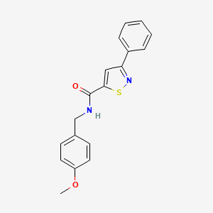 N-[(4-methoxyphenyl)methyl]-3-phenyl-1,2-thiazole-5-carboxamide - 1251672-61-3