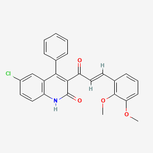 6-Chloro-3-[3-(2,3-dimethoxy-phenyl)-acryloyl]-4-phenyl-1H-quinolin-2-one - 1564281-07-7