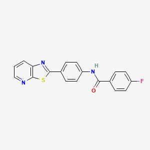 4-fluoro-N-(4-(thiazolo[5,4-b]pyridin-2-yl)phenyl)benzamide - 863588-65-2