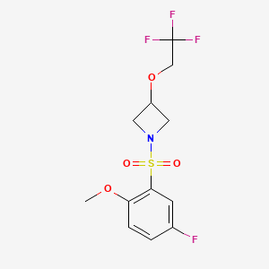 1-((5-Fluoro-2-methoxyphenyl)sulfonyl)-3-(2,2,2-trifluoroethoxy)azetidine - 2034339-53-0