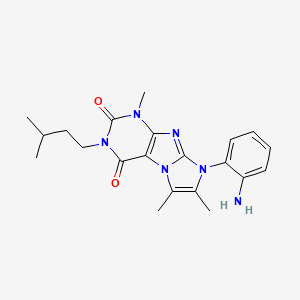8-(2-aminophenyl)-3-isopentyl-1,6,7-trimethyl-1H-imidazo[2,1-f]purine-2,4(3H,8H)-dione - 920460-79-3