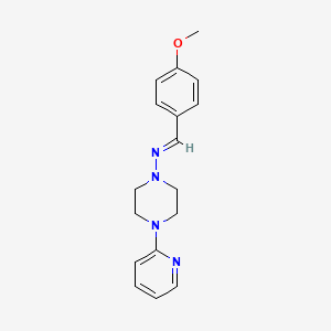 (E)-N-(4-methoxybenzylidene)-4-(pyridin-2-yl)piperazin-1-amine - 107273-43-8