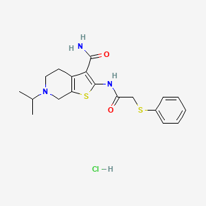 6-Isopropyl-2-(2-(phenylthio)acetamido)-4,5,6,7-tetrahydrothieno[2,3-c]pyridine-3-carboxamide hydrochloride - 1329409-31-5