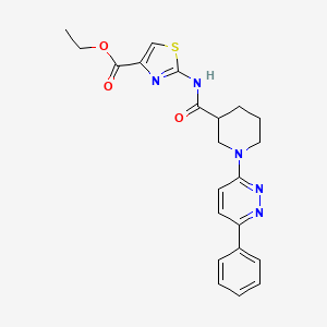 Ethyl 2-(1-(6-phenylpyridazin-3-yl)piperidine-3-carboxamido)thiazole-4-carboxylate - 1105212-74-5