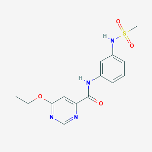 6-ethoxy-N-(3-(methylsulfonamido)phenyl)pyrimidine-4-carboxamide - 2034580-17-9