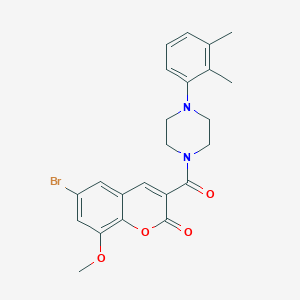 3-{[4-(2,3-Dimethylphenyl)piperazinyl]carbonyl}-6-bromo-8-methoxychromen-2-one - 868153-39-3