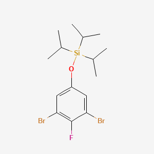 (3,5-Dibromo-4-fluorophenoxy)tris(propan-2-yl)silane - 2260932-72-5