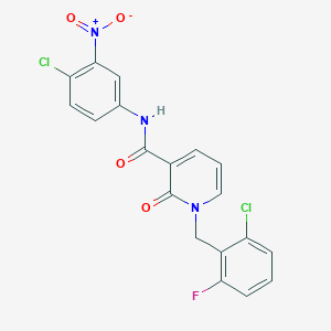 N-(4-chloro-3-nitrophenyl)-1-(2-chloro-6-fluorobenzyl)-2-oxo-1,2-dihydropyridine-3-carboxamide - 941989-24-8