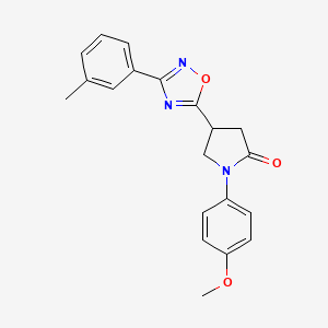 1-(4-Methoxyphenyl)-4-[3-(3-methylphenyl)-1,2,4-oxadiazol-5-yl]pyrrolidin-2-one - 941917-88-0