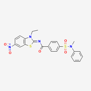 (E)-N-(3-ethyl-6-nitrobenzo[d]thiazol-2(3H)-ylidene)-4-(N-methyl-N-phenylsulfamoyl)benzamide - 850910-61-1
