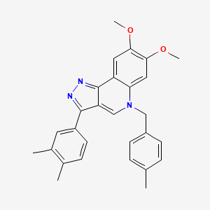 3-(3,4-dimethylphenyl)-7,8-dimethoxy-5-[(4-methylphenyl)methyl]-5H-pyrazolo[4,3-c]quinoline - 866728-37-2