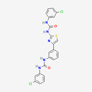 1-(3-Chlorophenyl)-3-[4-[3-[(3-chlorophenyl)carbamoylamino]phenyl]-1,3-thiazol-2-yl]urea - 392246-25-2