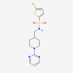 5-chloro-N-((1-(pyrimidin-2-yl)piperidin-4-yl)methyl)thiophene-2-sulfonamide - 1234953-88-8