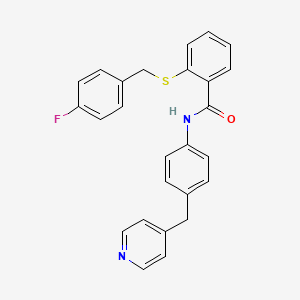 2-[(4-Fluorobenzyl)thio]-4'-(4-pyridylmethyl)benzanilide - 339064-44-7