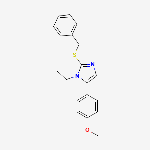 2-(benzylthio)-1-ethyl-5-(4-methoxyphenyl)-1H-imidazole - 1207025-33-9