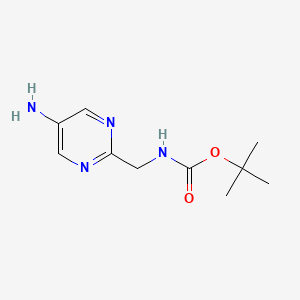Tert-butyl N-[(5-aminopyrimidin-2-yl)methyl]carbamate - 1240600-83-2