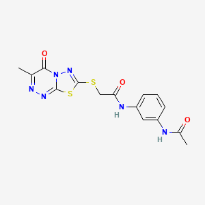 N-(3-acetamidophenyl)-2-({3-methyl-4-oxo-4H-[1,3,4]thiadiazolo[2,3-c][1,2,4]triazin-7-yl}sulfanyl)acetamide - 869074-13-5