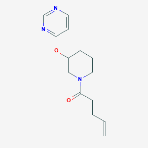 1-(3-(Pyrimidin-4-yloxy)piperidin-1-yl)pent-4-en-1-one - 2034331-66-1