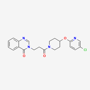 3-(3-(4-((5-chloropyridin-2-yl)oxy)piperidin-1-yl)-3-oxopropyl)quinazolin-4(3H)-one - 1448078-57-6