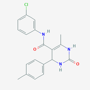 N-(3-chlorophenyl)-6-methyl-2-oxo-4-(p-tolyl)-1,2,3,4-tetrahydropyrimidine-5-carboxamide - 421576-08-1