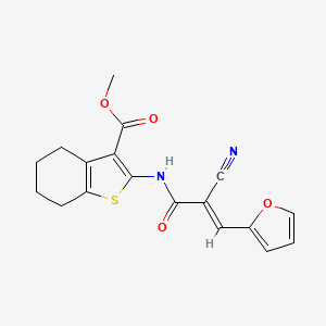(E)-methyl 2-(2-cyano-3-(furan-2-yl)acrylamido)-4,5,6,7-tetrahydrobenzo[b]thiophene-3-carboxylate - 468748-94-9